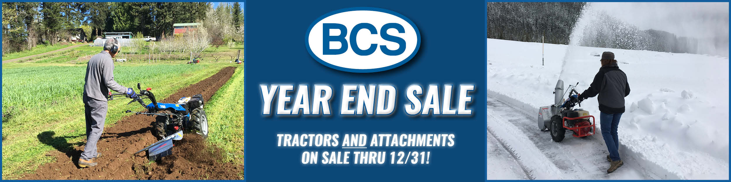 Year End Sale: Tractors AND Attachments on Sale Now!